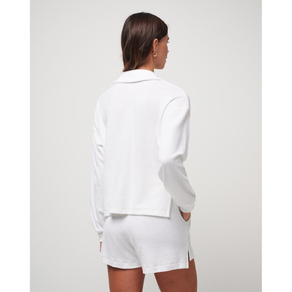 Travis Mathew SET Home Oasis Back In The Sun Baby Terry Top & Shorts White XS - Picture 3 of 16